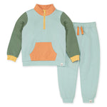 Load image into Gallery viewer, Color Blocked French Terry Top &amp; Pant Set
