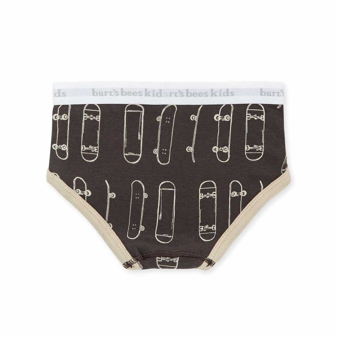 Skateboards Print Organic Toddler Boy Underwear