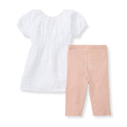 Puff Sleeve Toddler Tunic & Pants Set