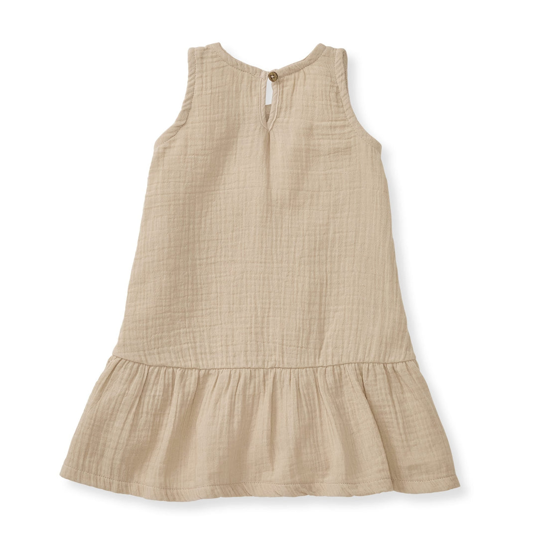 Mommy & Me Matching Crinkle Muslin Girl Dress Back