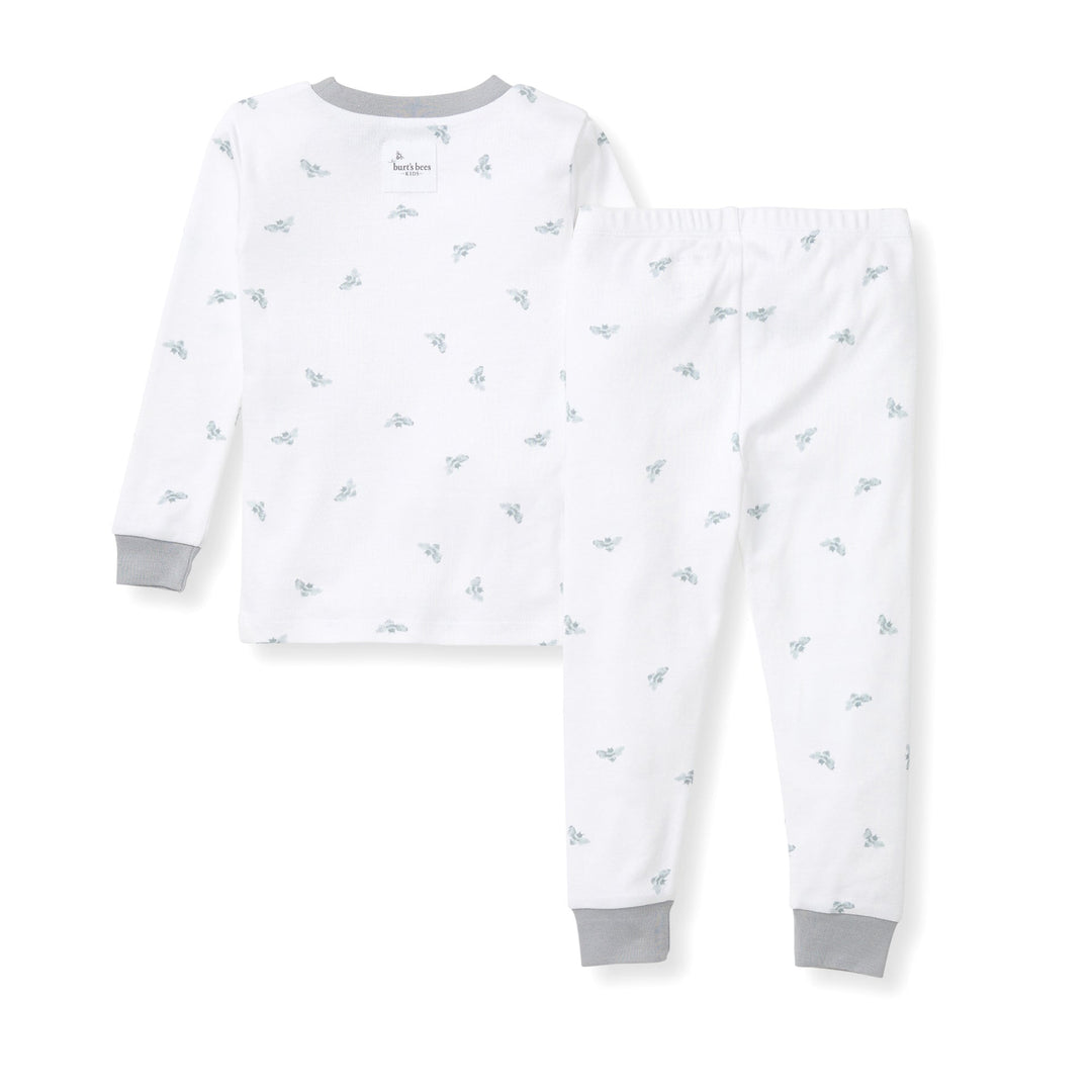 Golden Bee Organic Cotton Two-Piece Pajamas - Quarry