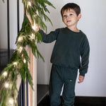 Load image into Gallery viewer, Product Image 1 of Acid Wash Sweatshirt &amp; Pants Set - Zucchini Green
