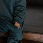 Load image into Gallery viewer, Product Image 3 of Acid Wash Sweatshirt &amp; Pants Set - Zucchini Green
