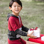 Load image into Gallery viewer, Product Image 1 of Color Blocked Sweatshirt &amp; Pants Set - Brick Red
