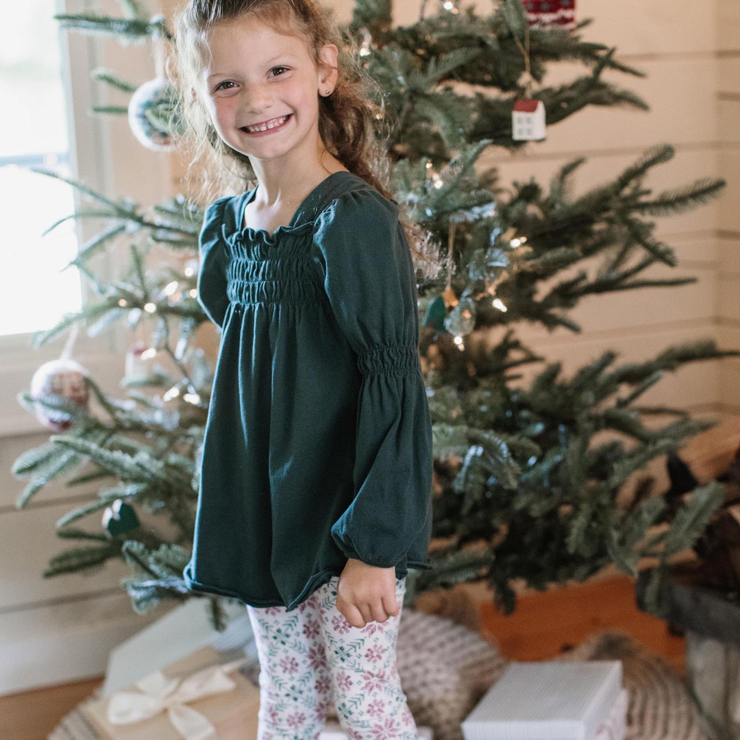 Product Image 3 of Poinsettia Fair Isle Organic Tunic & Pants Set