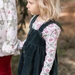 Load image into Gallery viewer, Product Image 4 of Poinsettia Fair Isle Organic Girl Tee &amp; Dress Set
