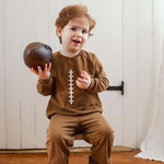 Load image into Gallery viewer, Acid Wash Football Infant Sweatshirt Set
