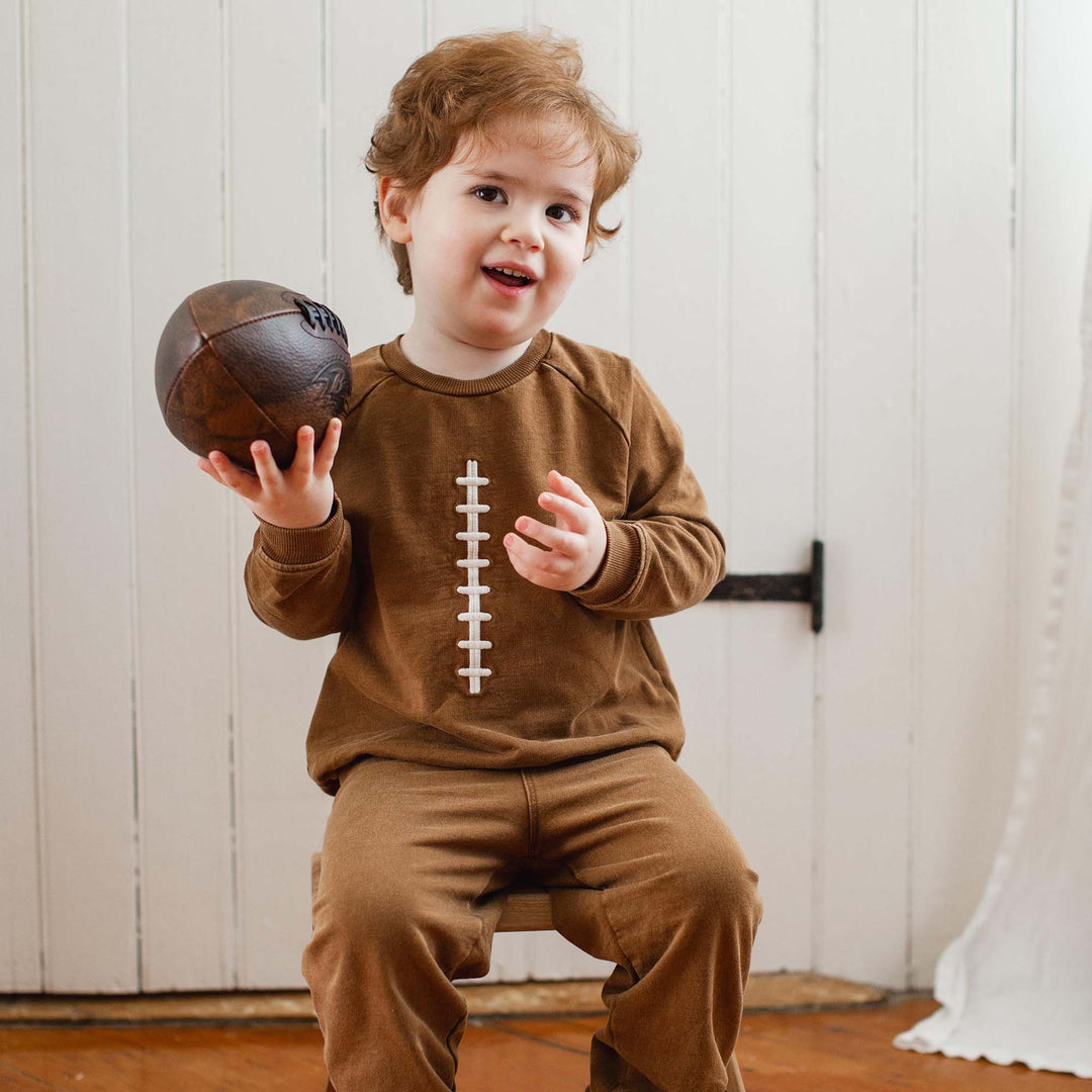 Acid Wash Football Infant Sweatshirt Set