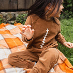 Load image into Gallery viewer, Acid Wash Football Infant Sweatshirt Set
