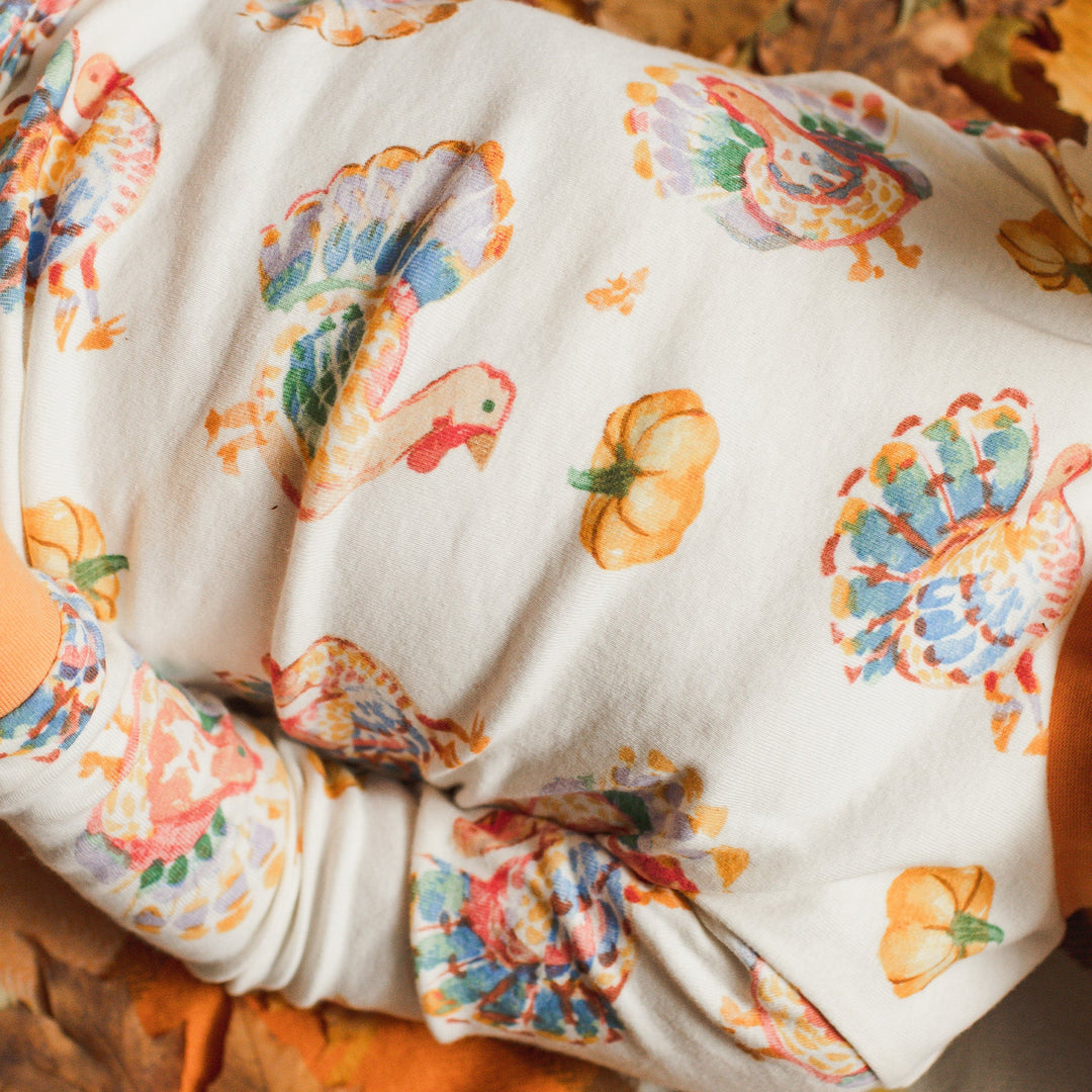 Product Image 1 of Turkey Day Organic Cotton Two-Piece Pajamas