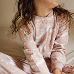 Load image into Gallery viewer, Product Image 4 of Celestial Moon polarbee™ Repreve® Fleece Pajamas - Organic Rose
