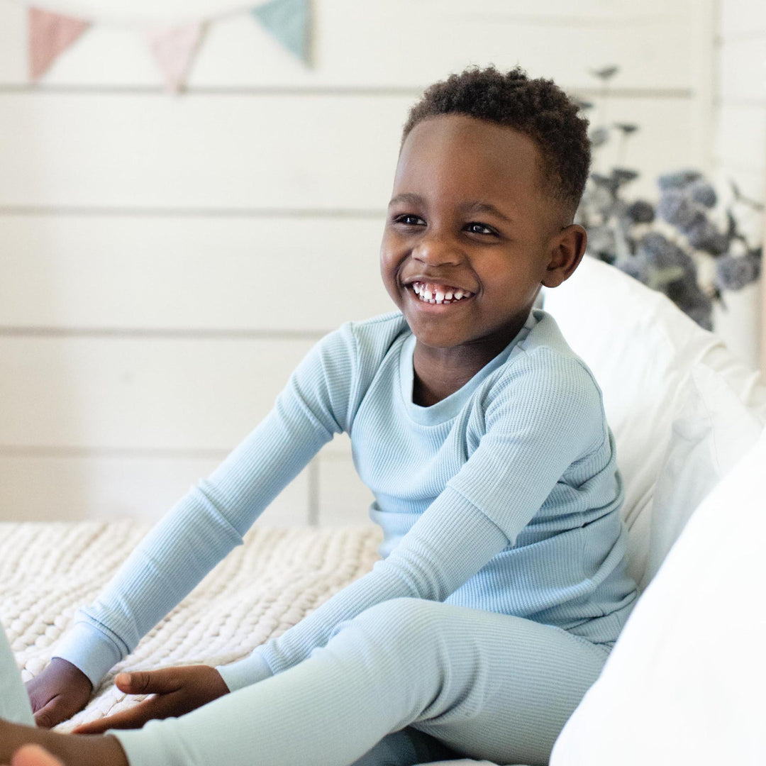 Product Image 2 of Honeysoft™ Mommy & Me Matching Thermal Lyocell Sleeper - Mountain Blue