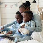 Load image into Gallery viewer, Product Image 3 of Honeysoft™ Mommy &amp; Me Matching Thermal Lyocell Sleeper - Mountain Blue

