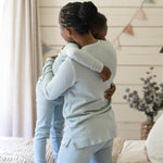Load image into Gallery viewer, Product Image 4 of Honeysoft™ Mommy &amp; Me Matching Thermal Lyocell Sleeper - Mountain Blue
