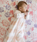 Load image into Gallery viewer, Rugby Stripe Organic Beekeeper™ Wearable Baby Blanket - Blossom
