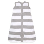 Load image into Gallery viewer, Rugby Stripe Organic Beekeeper™ Wearable Baby Blanket - Heather Grey
