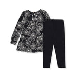 Load image into Gallery viewer, Spiderwebs Organic Girl Shirt and Pants Set Back
