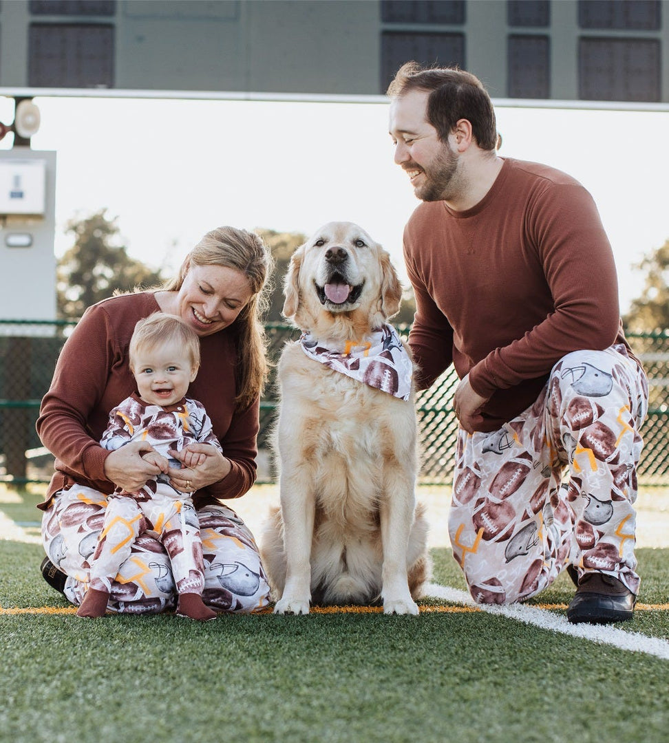 Football Season Organic Matching Pet Bandana