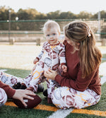 Load image into Gallery viewer, Football Season Organic Matching Pet Bandana
