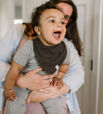 Load image into Gallery viewer, Organic Cotton Baby Bandana Bibs - Ash
