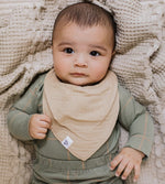 Load image into Gallery viewer, Organic Cotton Baby Bandana Bibs - Ash
