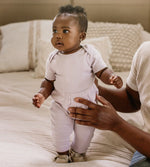 Load image into Gallery viewer, Organic Solid Short Sleeve Bodysuits - Set of 3 - Pink Sand
