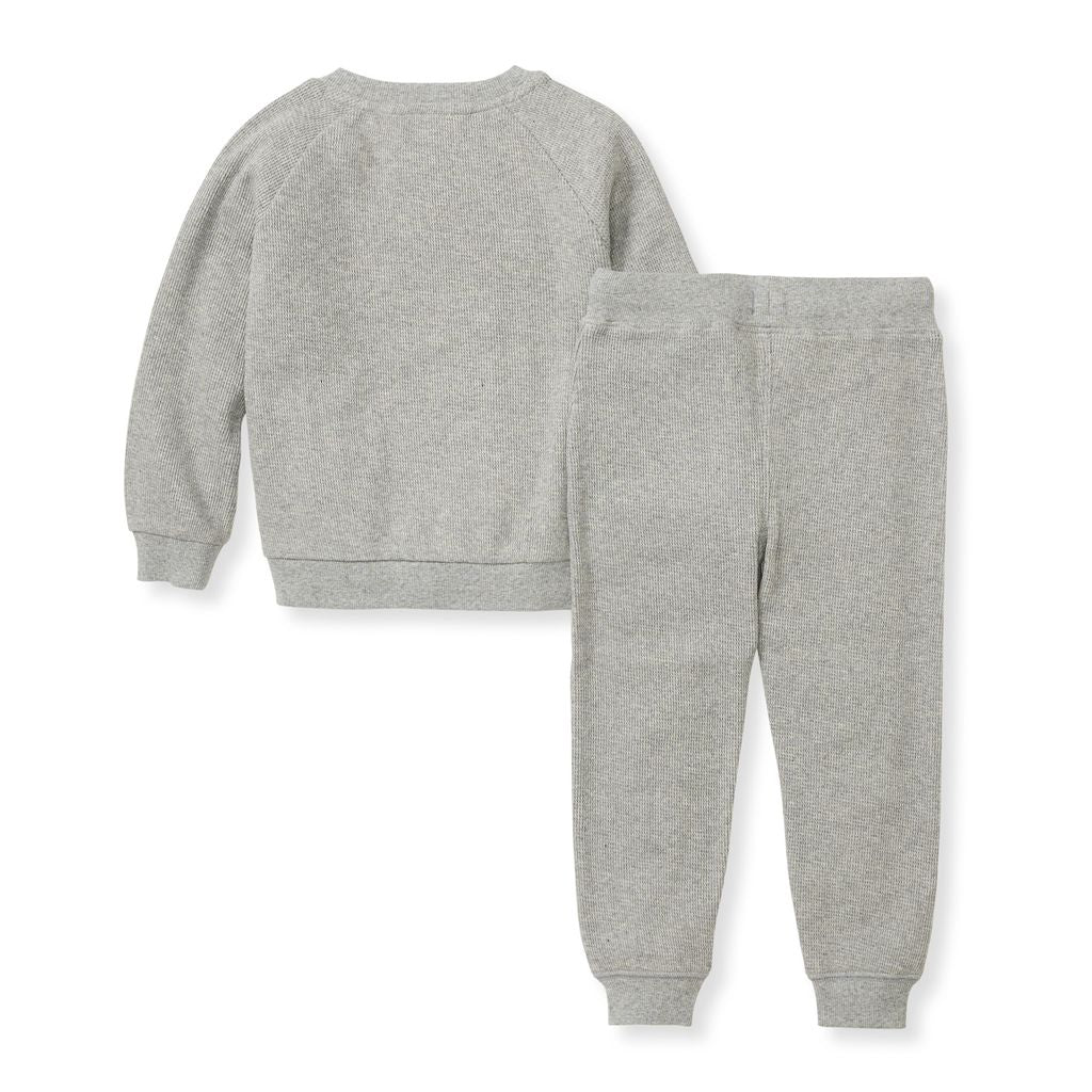 Organic Cotton Infant Boy Thermal Top and Pants Set