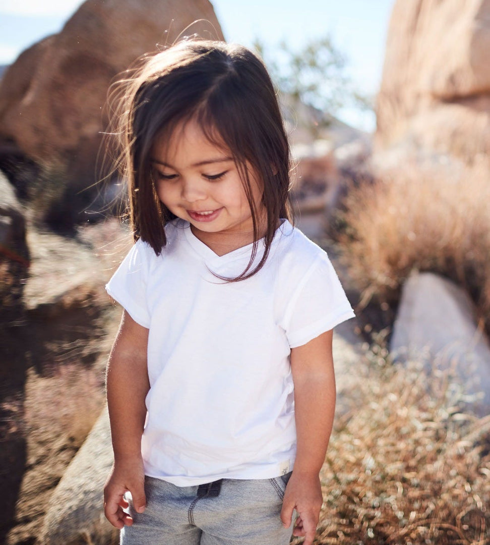Set of 3 Short Sleeve Reverse Seam Toddler V Neck Tee