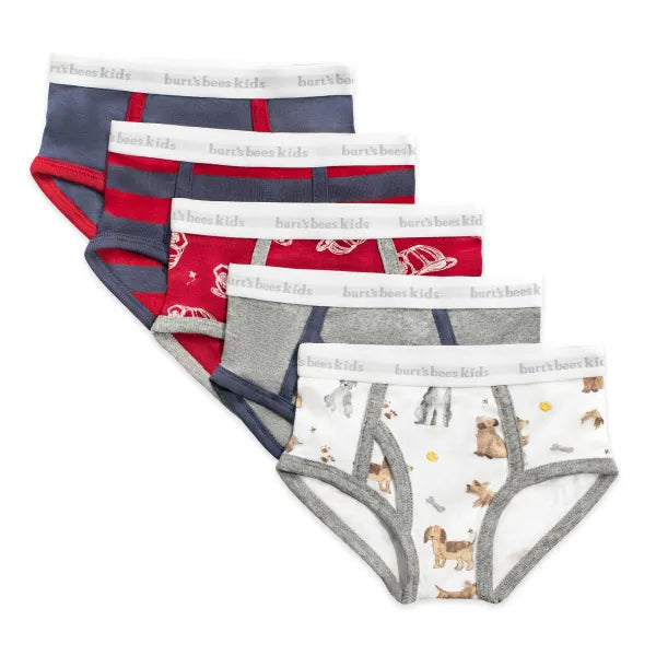 Boys Set of 5 Puppy Party & Fire Fighter Hats Underwear