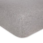 Load image into Gallery viewer, Solid Organic Cotton  Fitted Crib Sheet - Heather Grey
