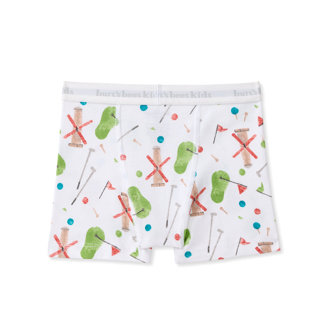 On the Go & Mini Golf Organic Cotton Toddler Boy Boxer Briefs
