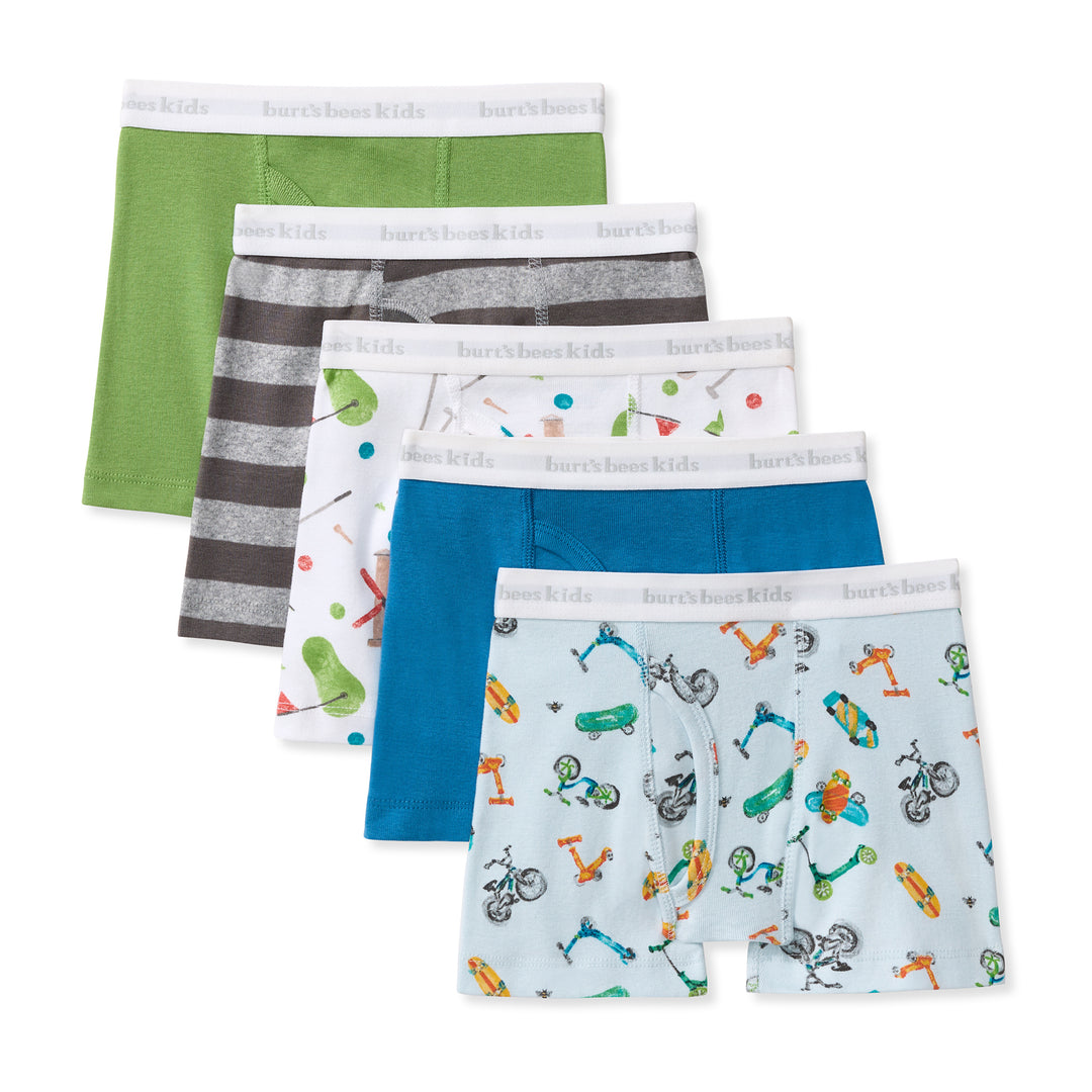 On the Go & Mini Golf Organic Cotton Toddler Boy Boxer Briefs