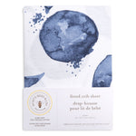 Load image into Gallery viewer, Hello Moon! Fitted Crib Sheet - Indigo
