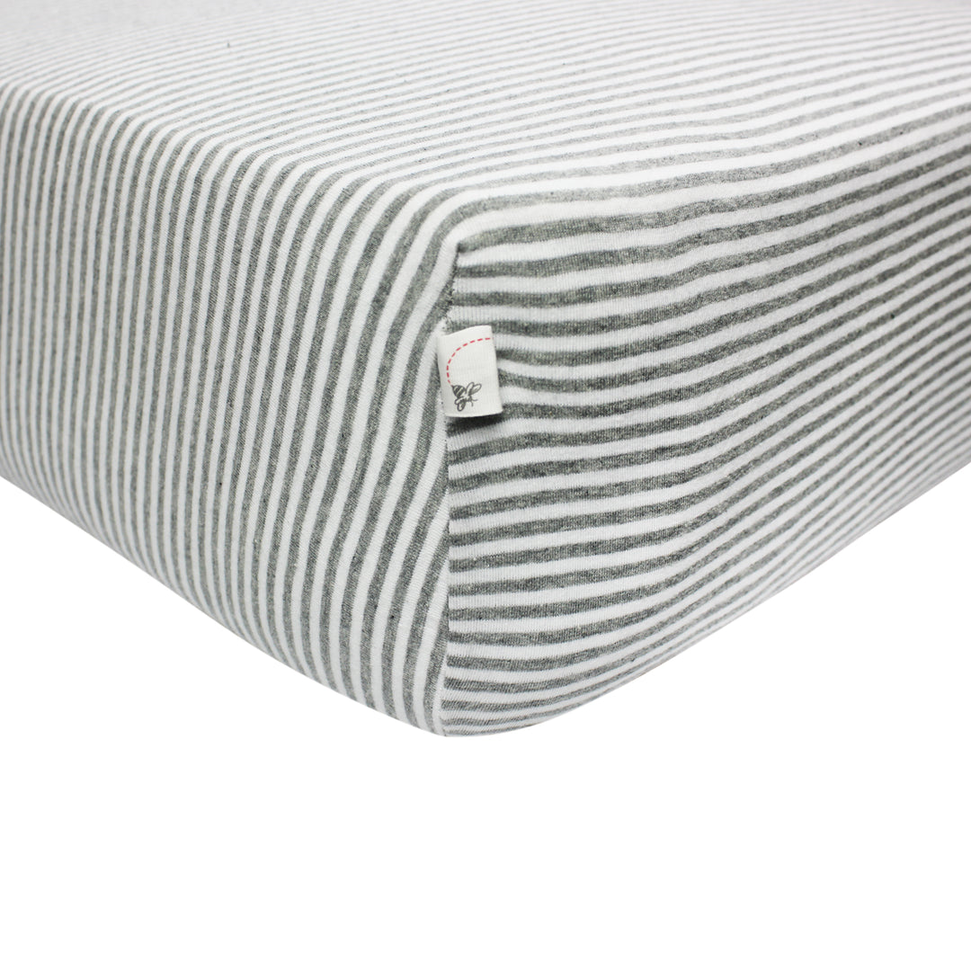 Bee Essentials Stripe Crib Sheet