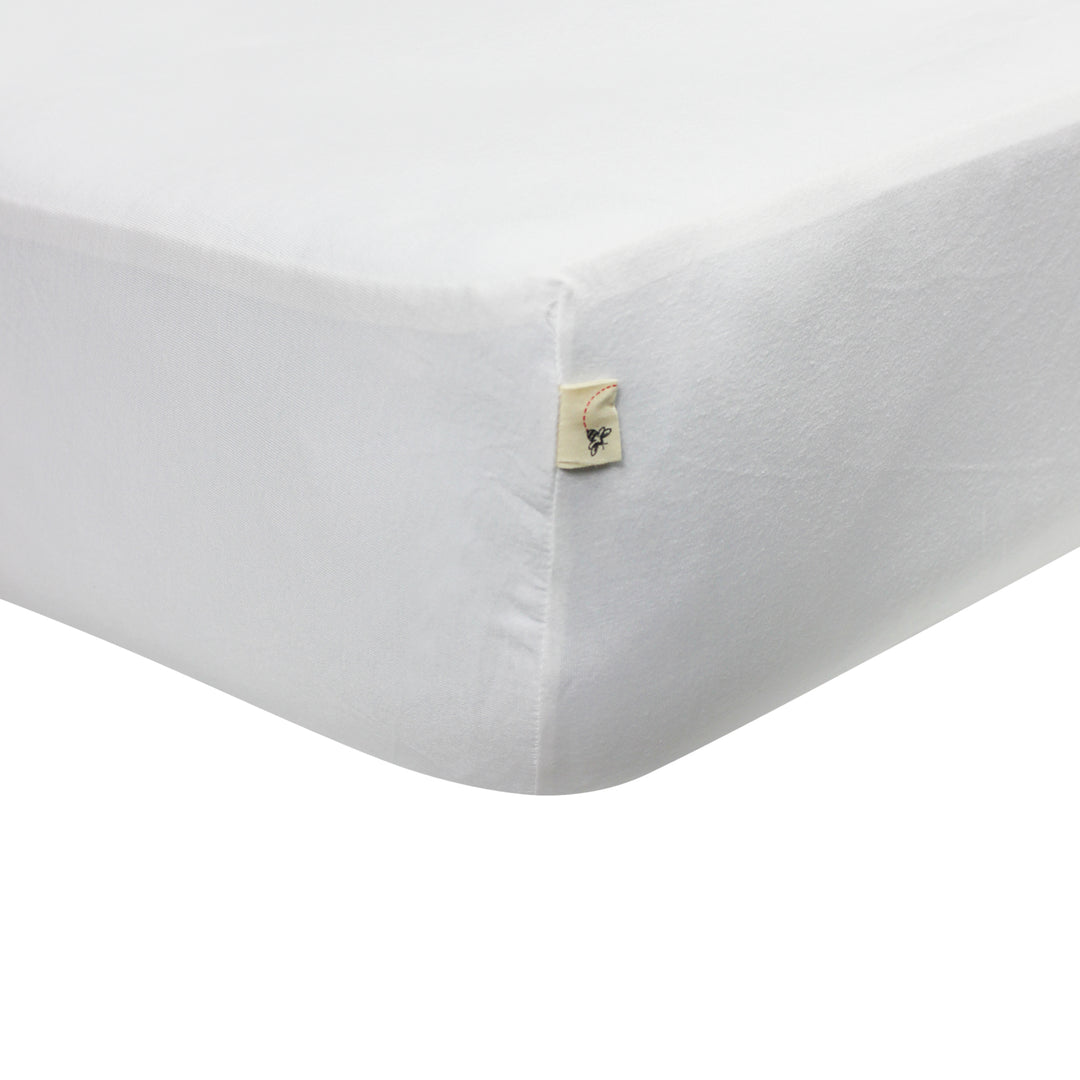 Solid Organic Cotton Fitted Crib Sheet - Cloud