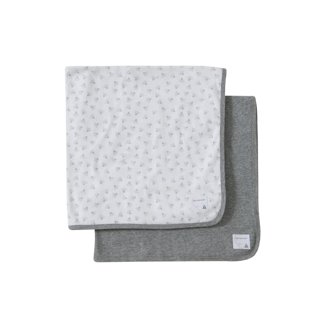 Honey Bee Organic Cotton Receiving Blankets 2 Pack