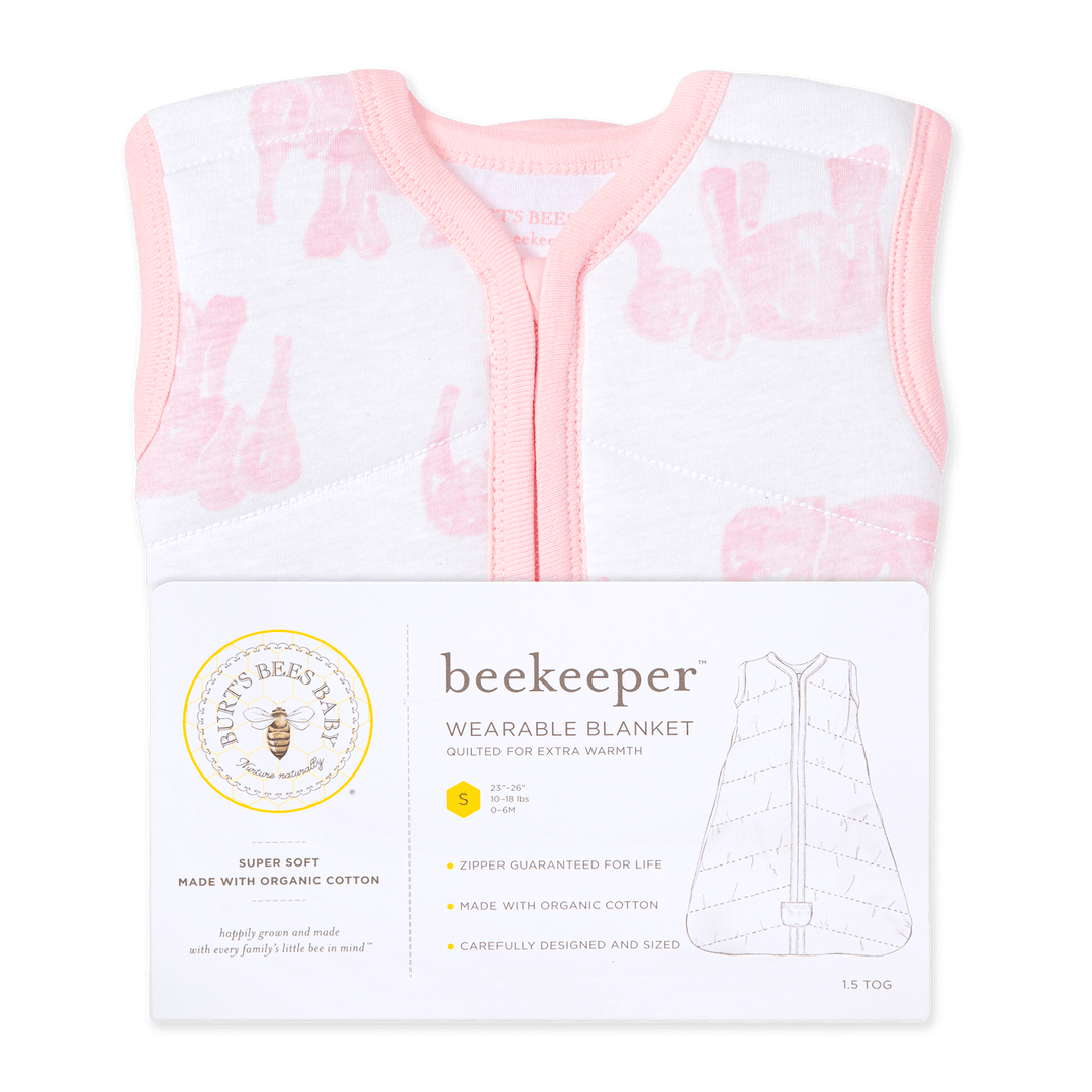 Wandering Elephants Organic Beekeeper™ Wearable Baby Blanket