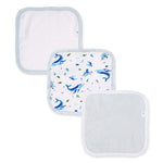 Load image into Gallery viewer, Whale of a Tale Organic Cotton Washcloths 3 Pack
